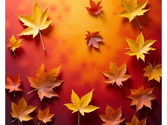 紅葉したカエデの葉を使って染められた、豊かで温かい秋の色の布地。