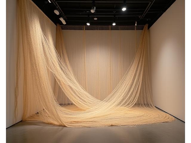 展示会用の芸術的な漁網アート作品