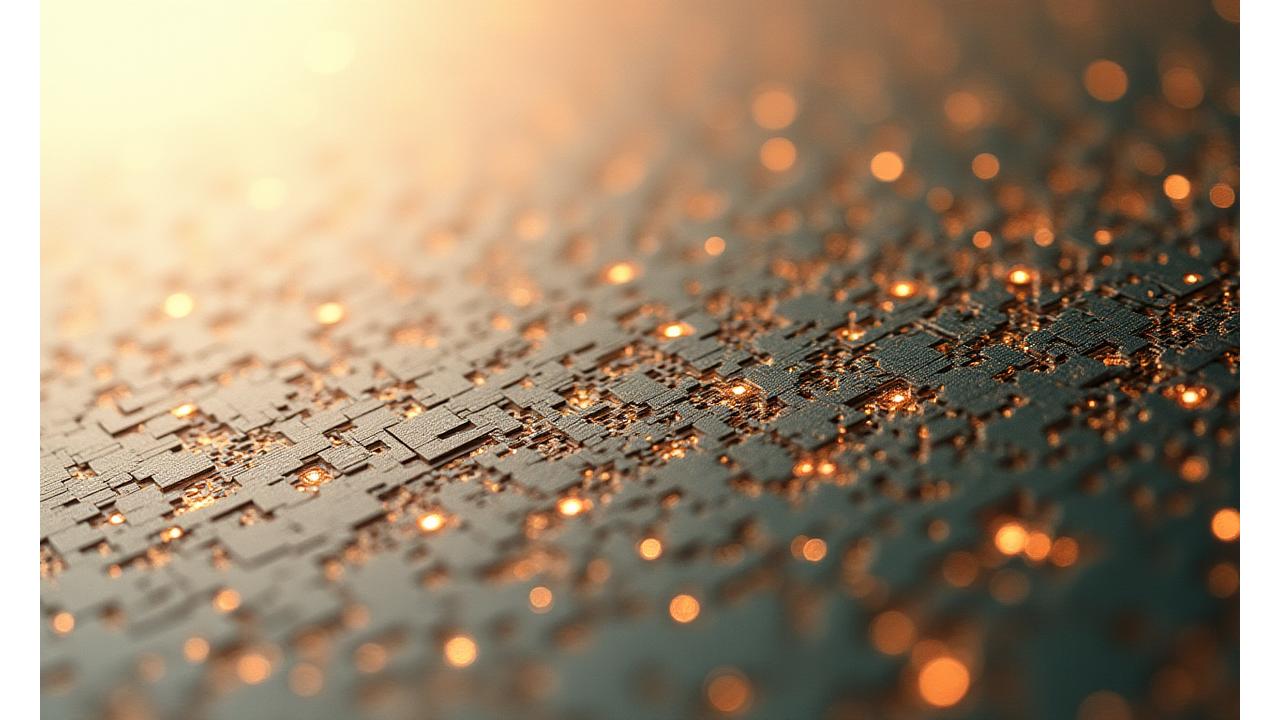 日本の伝統的な木組みとデジタルセキュリティアイコンが融合した抽象的な表現